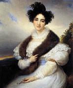 KINSOEN, Francois Joseph Portrait of Marie J. Lafont-Porcher oil painting reproduction